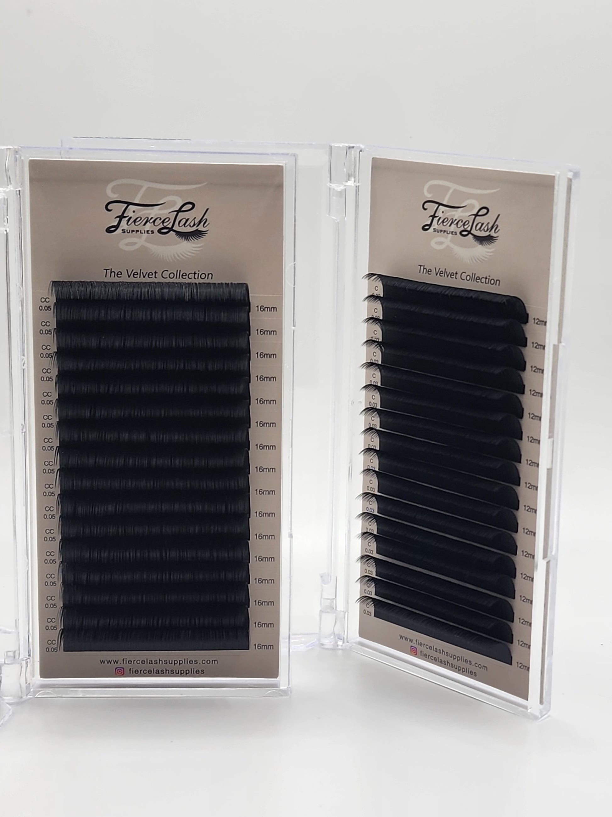 Jet Black Lashes - 0.05 Premium Lashes - Fierce Lash Supplies