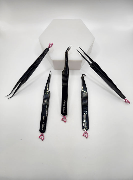 Eyelash Extension Tweezers - Fierce Bitch - Fierce Lash Supplies